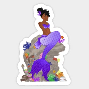 Purple Mermaid Sticker